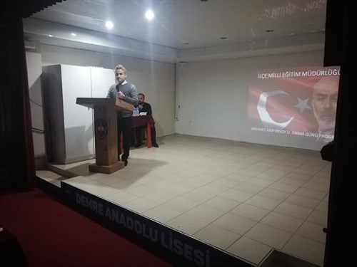 İstikal Marşımızın Yazarı Milli Şair Mehmet Akif ERSOY,  Ölümünün 83. Yıldönümünde İlçemizde Anıldı